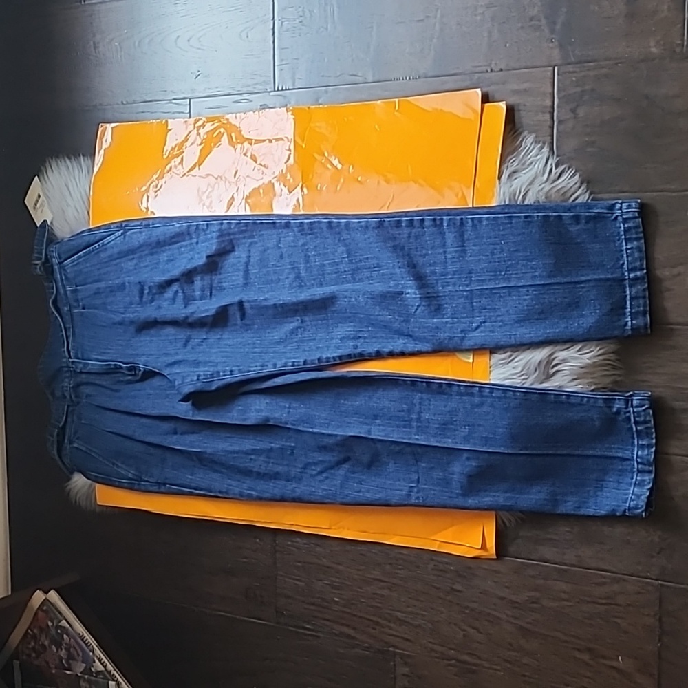 Nwt! Sezane Franky high waist trousers denim - Picture 6 of 9